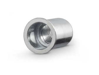 Rebite roscado inox corpo cilíndrico liso cabeça extrafina