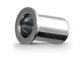 Rebite roscado inox corpo cilíndrico liso cabeça plana