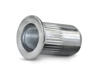 Rebite roscado inox corpo cilíndrico recartilhado cabeça cônica