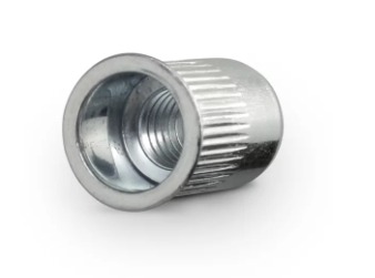 Rebite roscado inox corpo cilíndrico recartilhado cabeça extrafina